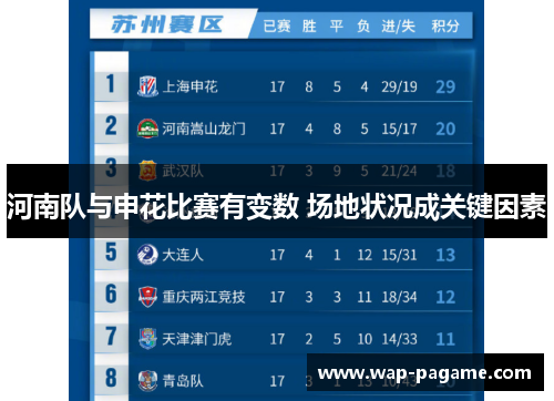 河南队与申花比赛有变数 场地状况成关键因素 河南队与申花比赛有变数 场地状况成关键因素
